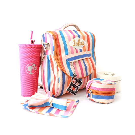 Colorful Stripes Lunch Bag