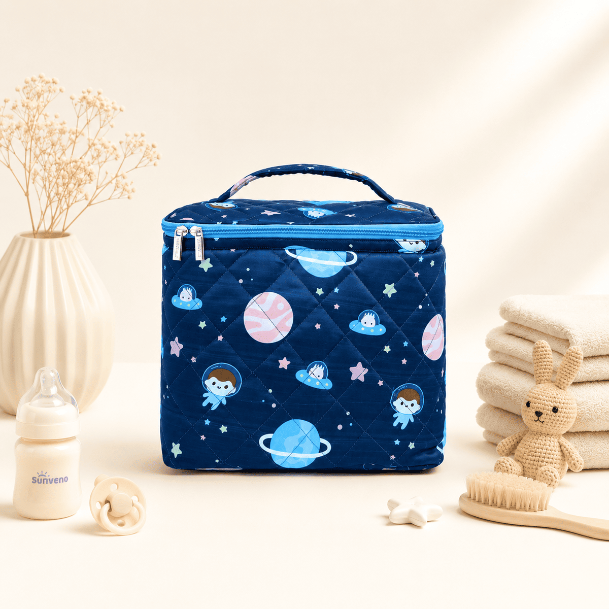 Personalized Mini Blue Star Planet Vanity Bag for Kids
