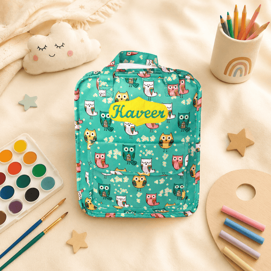 Personalised Owl style Art Drawing kit Bag
