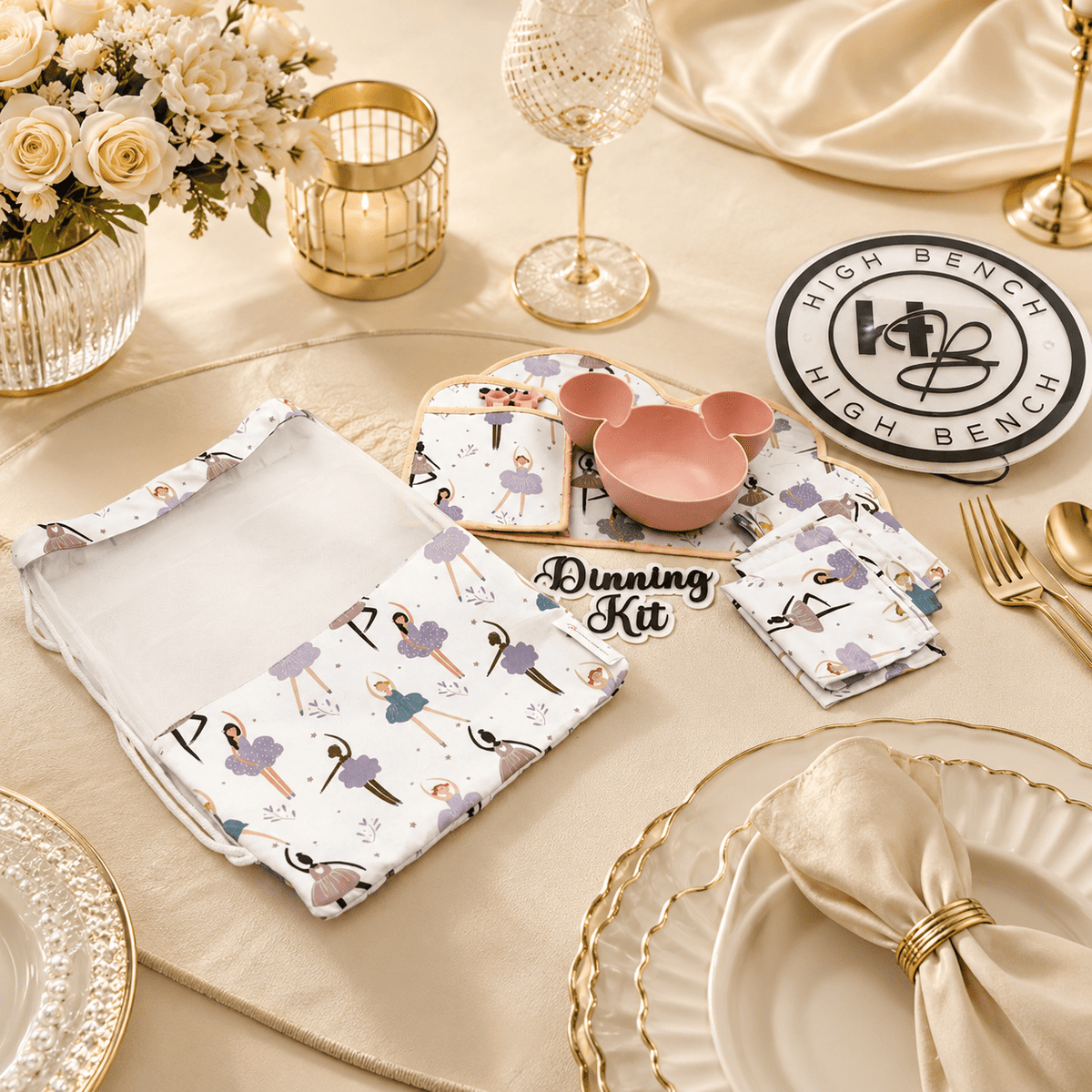 Premium Personalised Kids Ballerinas Dining Kit Set