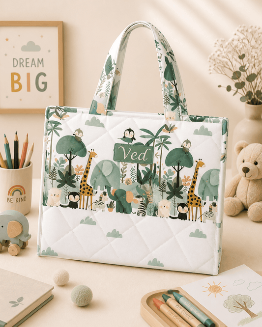 Personalised Jungle safari Art Drawing kit Bag