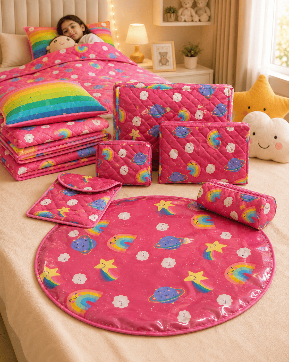 Personalised Dreamy space Room Tidy Set