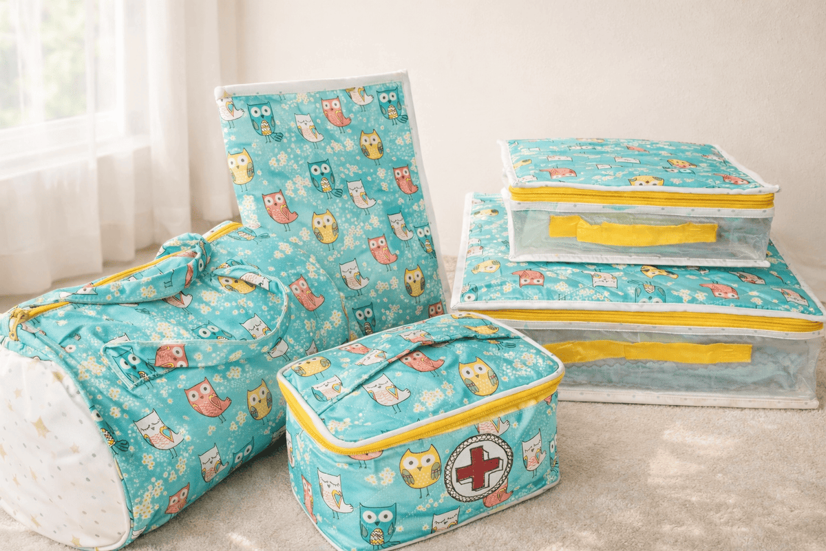 Personalised Owl room Room Tidy Set