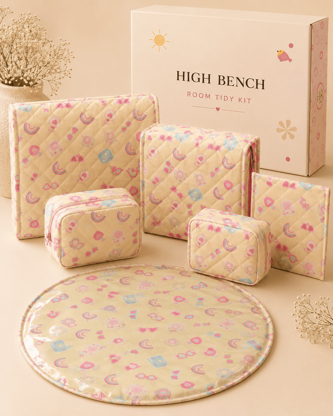 Personalised Pastel vibes Room Tidy Set