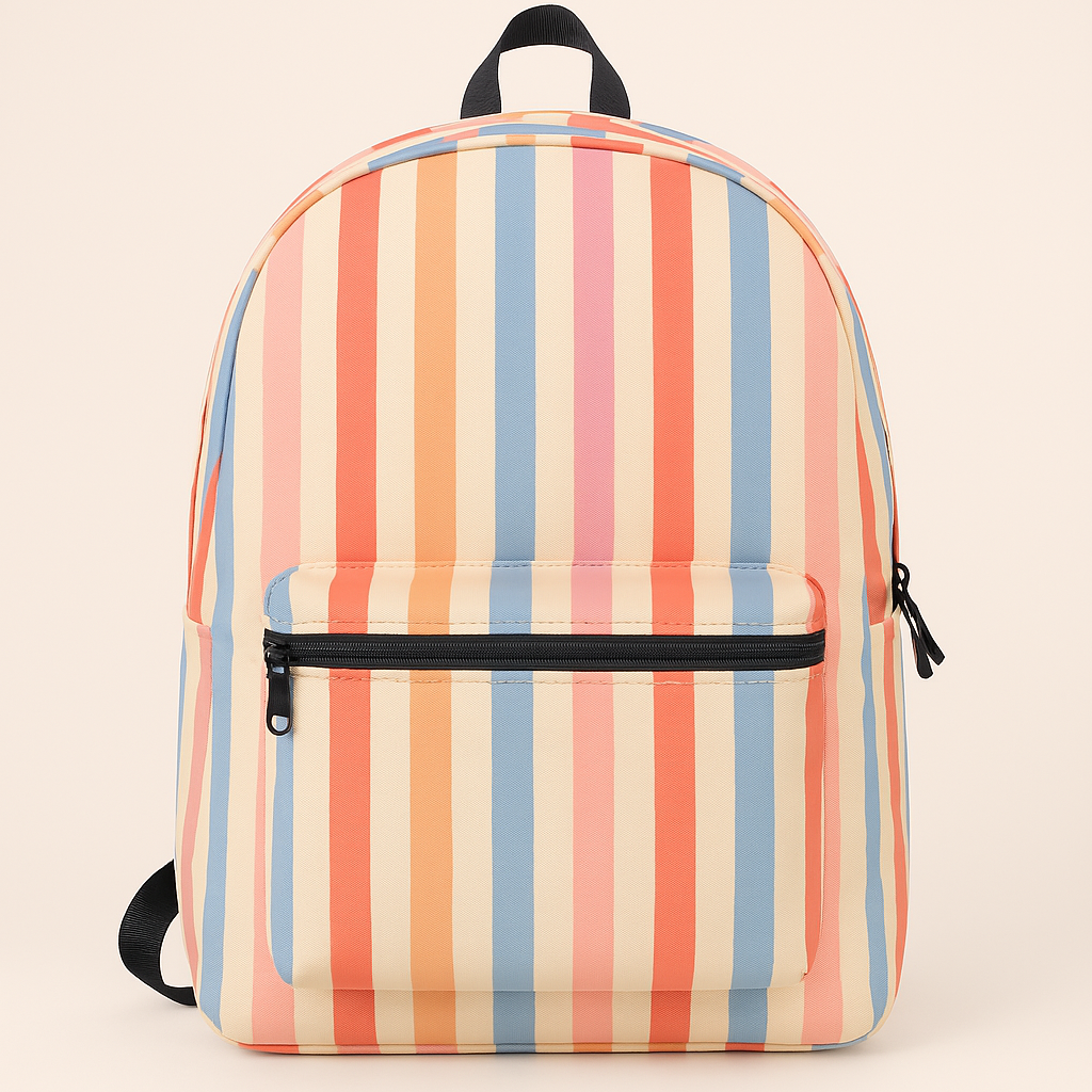Colourful Strip School Bag