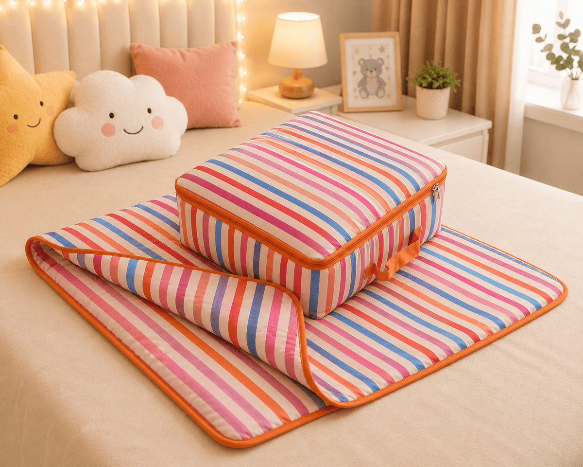 Premium Baby Rainbow Stripes Comforter & Quilt