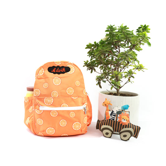 Orange Auto School Bag
