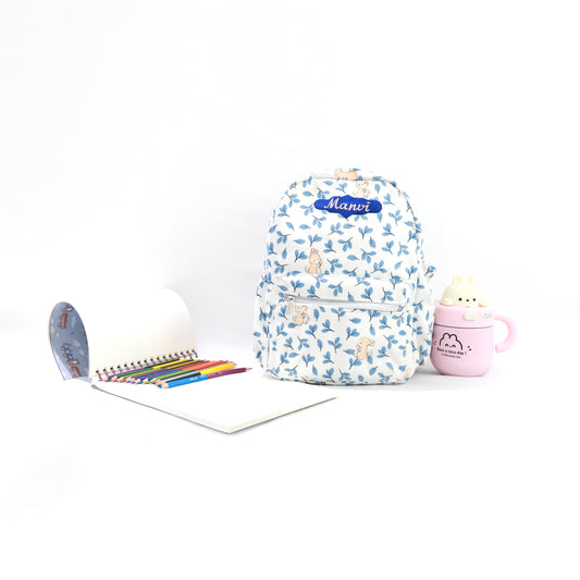 Blue Leaf Rabbit School Bag