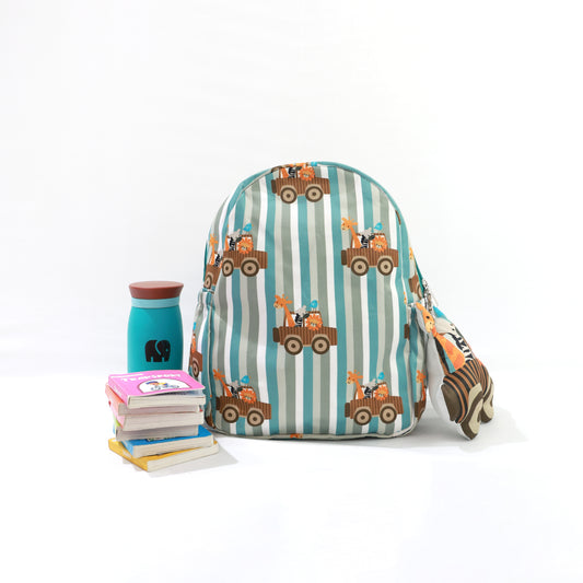 Strip Aanimal Car School Bag