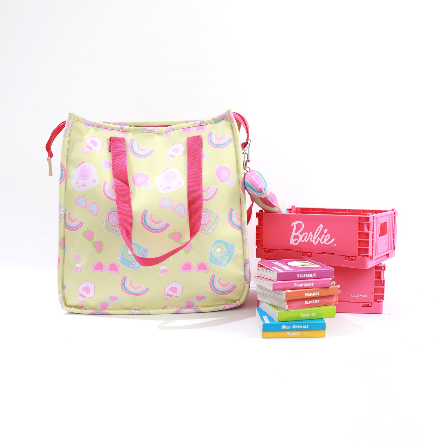 Yellow Pink Insta School Bag