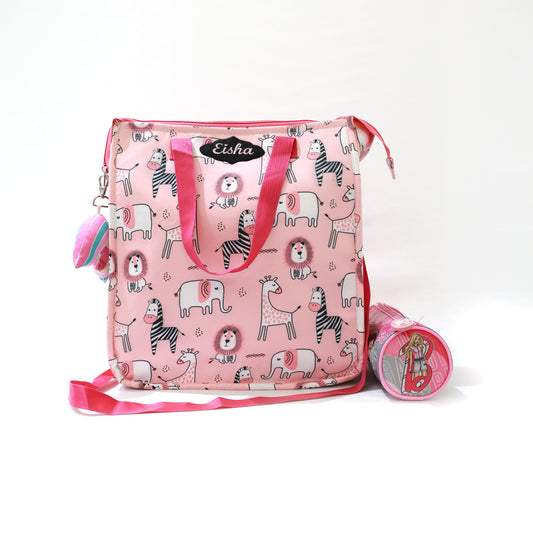 Pink Jungle Safari Tote bag