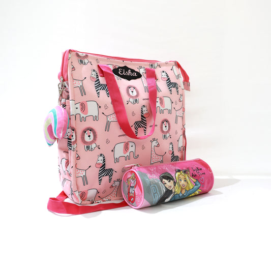 Pink Jungle Safari Tote bag