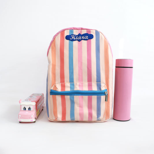 Colourful Strip School Bag