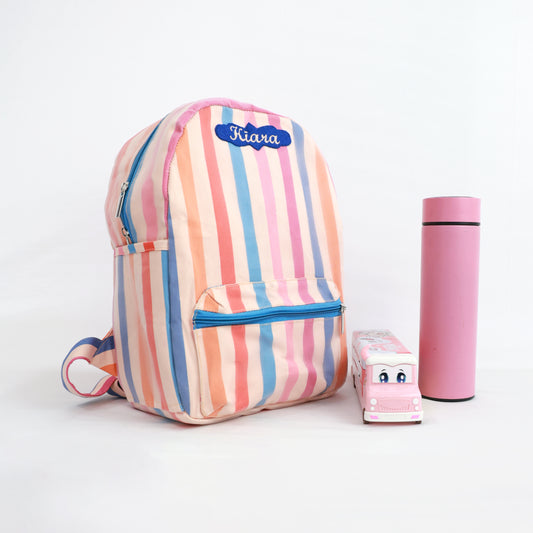 Colourful Strip School Bag