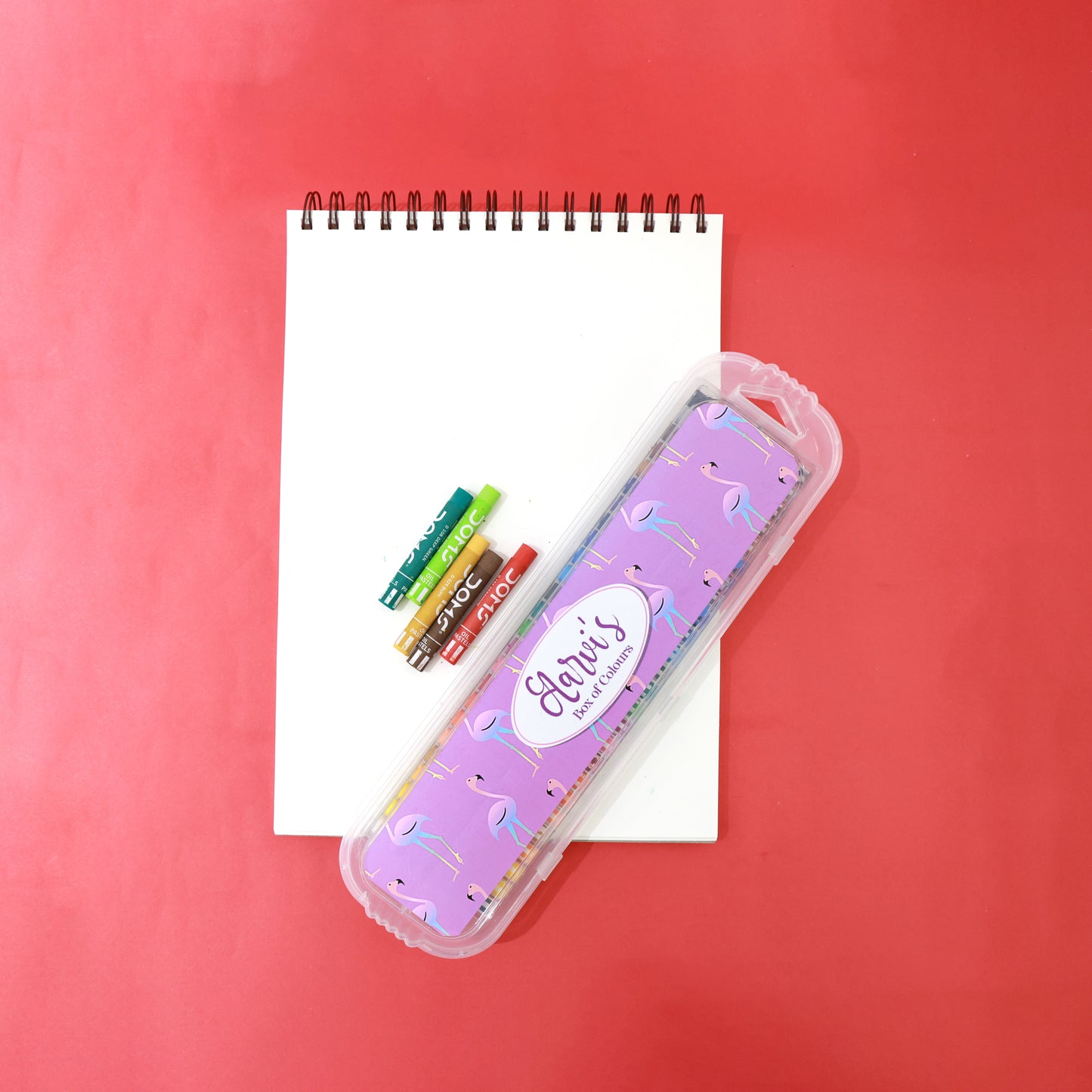 Flamingo Crayon Color Box