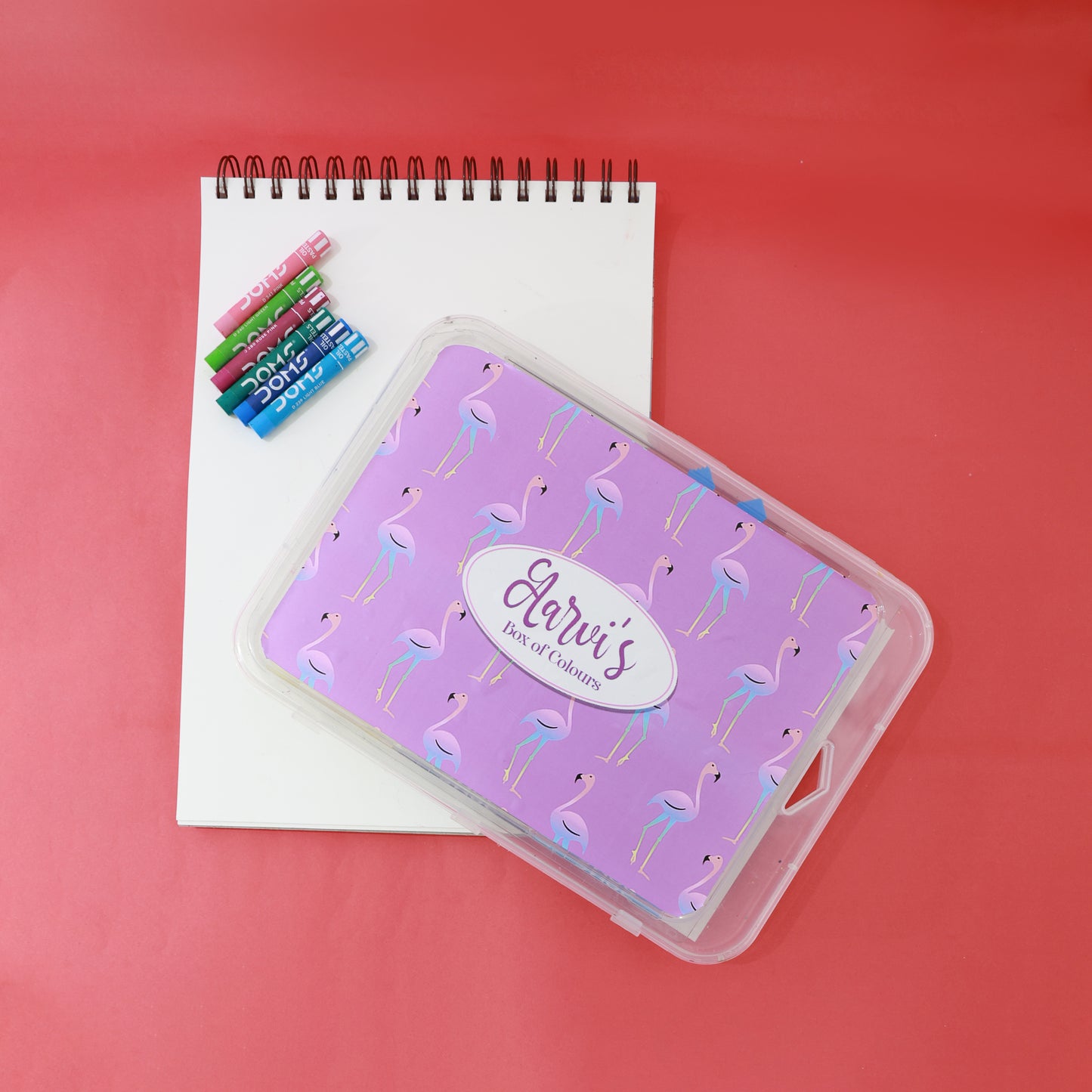 Flamingo Crayon Color Box