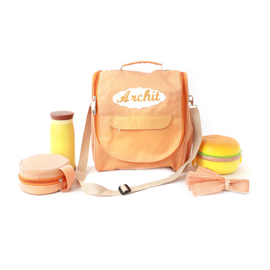 Orange Stripes Lunch Bag