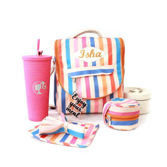 Colorful Stripes Lunch Bag