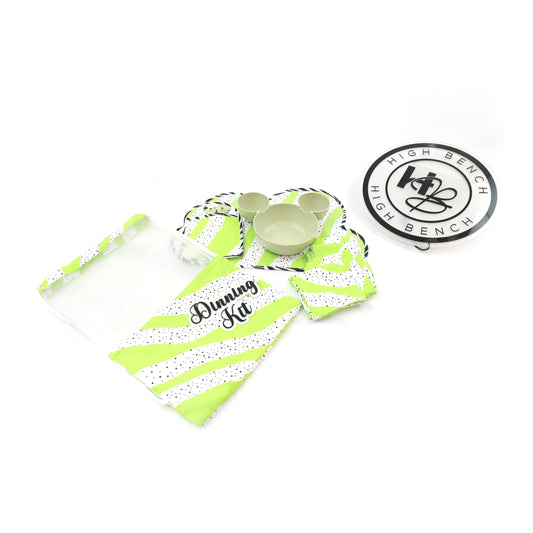 Green Strap Black Doted Dinning Kit