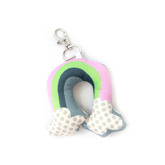 Rainbow and Cloud Keychain