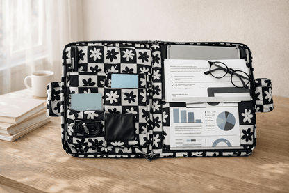 A Premium Personalized Retro Daisy Laptop Sleeve Bag