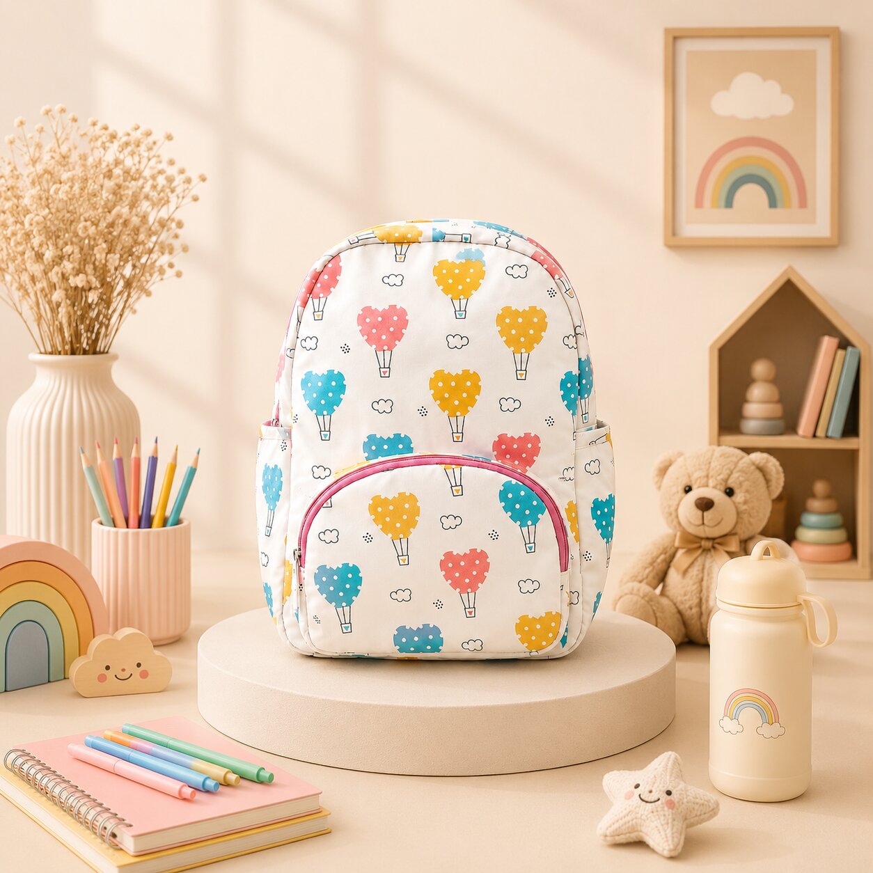 Heart Parachute School Bag