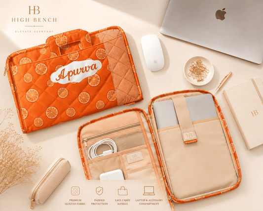 A Premium Personalized  Orangilicious Laptop Sleeve Bag