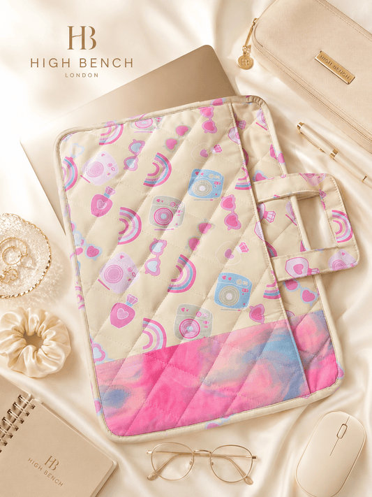 A Premium Personalized Rainbow camera Laptop Sleeve Bag