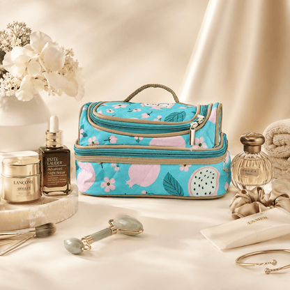 Personalized Mini Aqua Bloom Vanity Bag for Kids