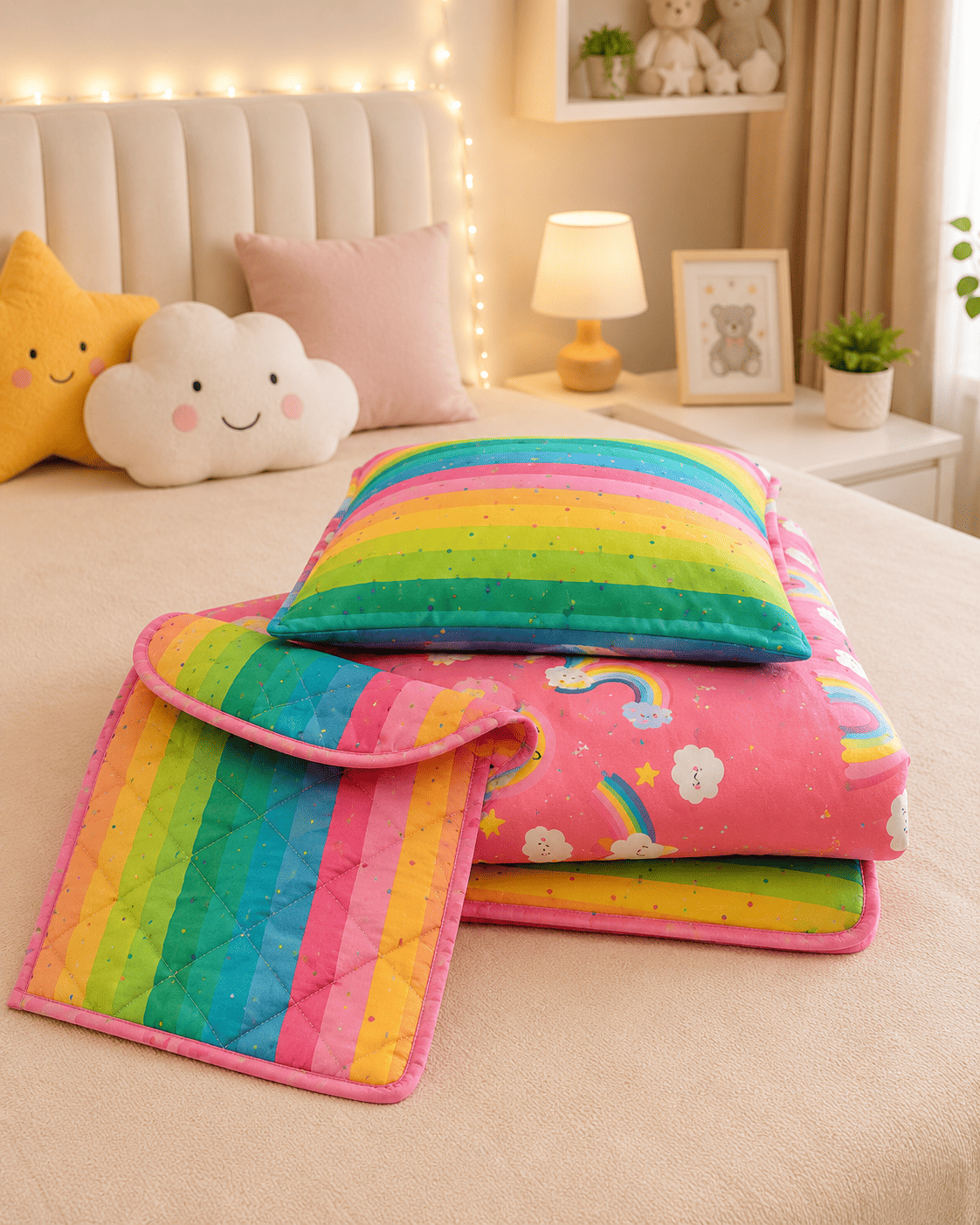 Premium Baby Pink Star Planet Comforter & Quilt