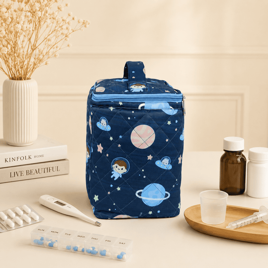 Personalized Mini Blue Star Planet Vanity Bag for Kids