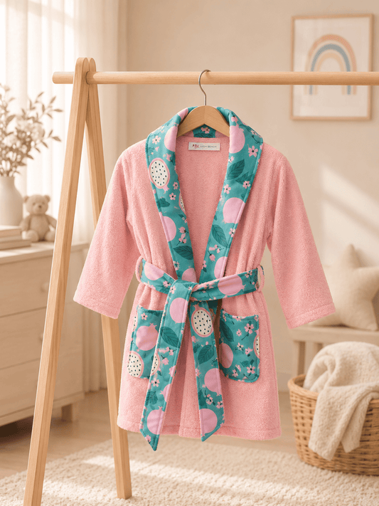 Personalised Kids Aqua Bathrobe