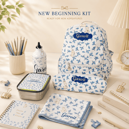 Personalised Bunny Leaves School Essential Kit