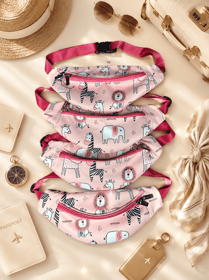 Personalized Pink Jungle Planet Fanny Bag