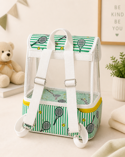 Personalised Tennis Bat Drawstring Backpack