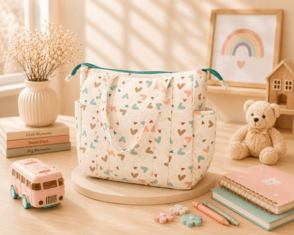 Personalised Kids Heart Tote Bag