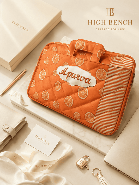 A Premium Personalized  Orangilicious Laptop Sleeve Bag