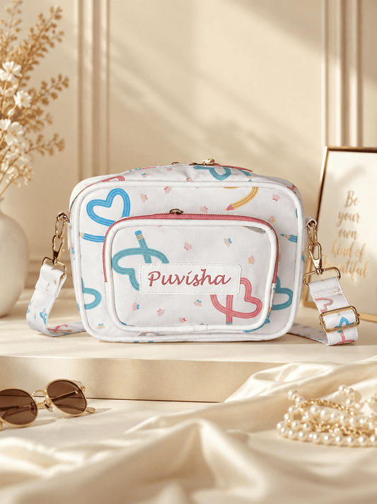 Personalised Kids Pastel whimsy Sling Bag