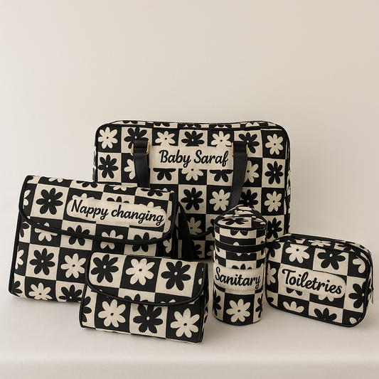 Retro Daisy Print Mommy Bag