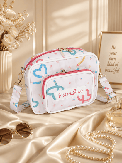 Personalised Kids Pastel whimsy Sling Bag