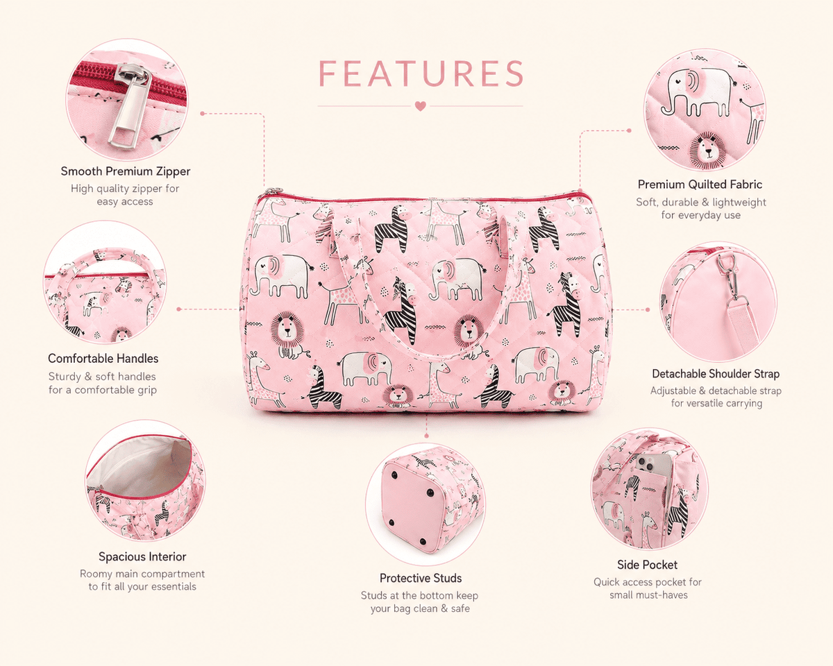 Pink Jungle Duffle Bag