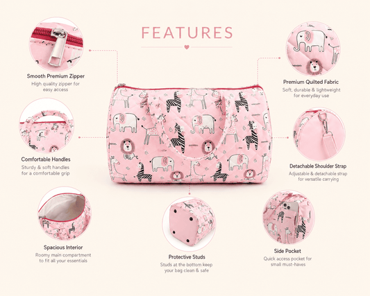 Pink Jungle Duffle Bag