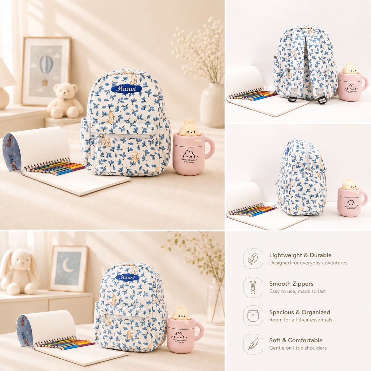 Rabbit Garden School Bag