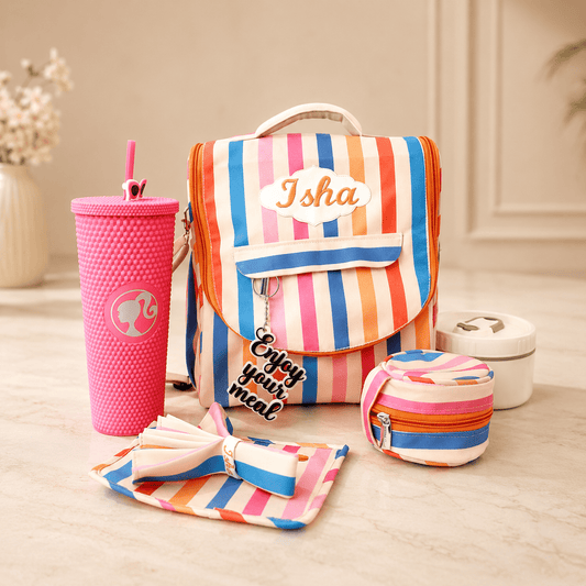 Colorful strips kids Lunch Bag