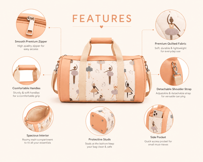 Peach Dancing Alsa Duffle Bag