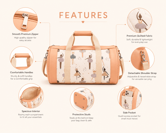 Peach Dancing Alsa Duffle Bag
