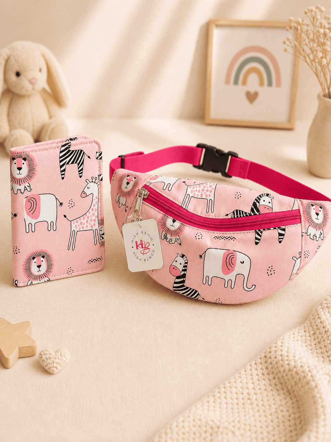 Personalized Pink Jungle Planet Fanny Bag