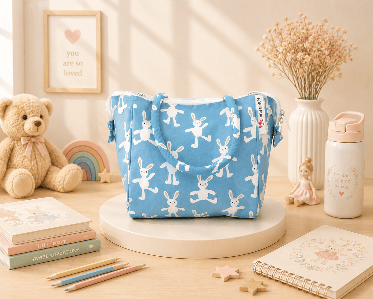 Personalised Kids Jumping Bunny Tote Bag