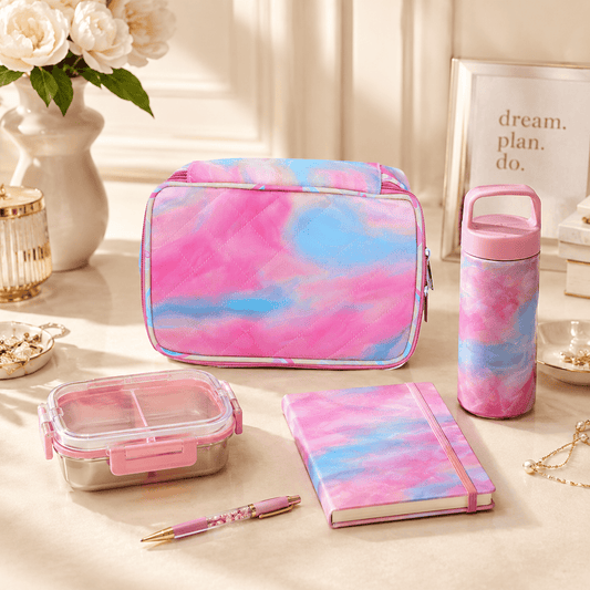 Pink ombré lunch box cover
