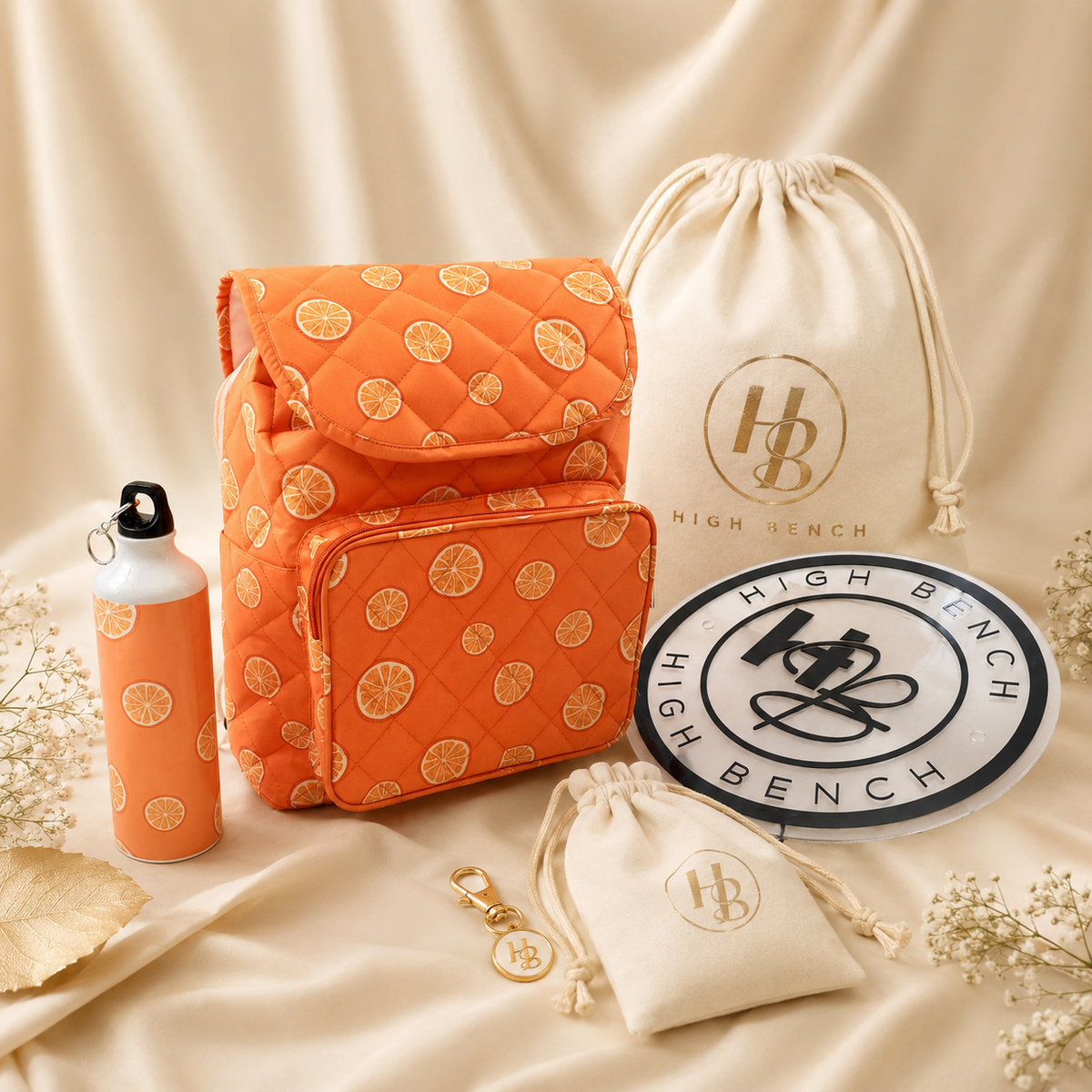 Personalised Orangilicious Drawstring Backpack